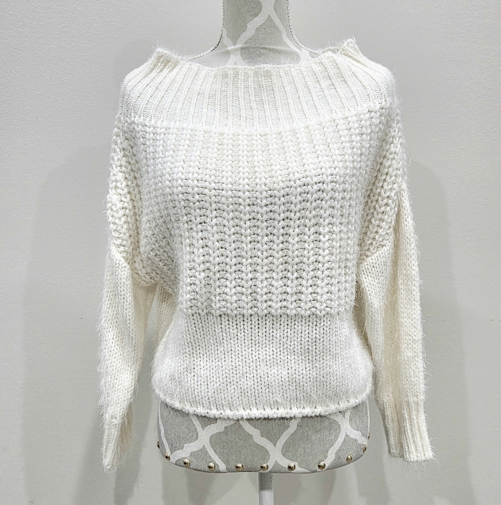 Elegant Ivory Knit Sweater